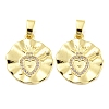 Rack Plating Brass and Cubic Zirconia Pendant KK-Q787-02G-1