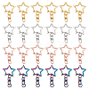 40Pcs 4 Styles Alloy Swivel Clasps Lanyard Snap Hook FIND-GA0005-16-1