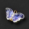 Electroplate Transparent Glass Pendants X1-PALLOY-JF00903-6