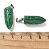 Synthetic Malachite Pointed Pendants G-B127-18P-04-3