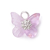 Electroplate Glass Beads Charms PALLOY-JF03107-02-3