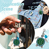 4Pcs 2 Colors Alloy Green Enamel Sea Turtle Pendants Decoration HJEW-FG00025-5