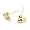 Brass Micro Pave Clear Cubic Zirconia Studs Earring for Women EJEW-S217-A03-2