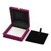 Rose Flower Pattern Velvet Jewelry Set Boxes VBOX-O003-04-4