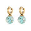 Stainless Steel with Natural Turquoise Earrings for Women GK9952-2-1