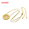 Brass Micro Pave Grade AAA Cubic Zirconia Pendants ZIRC-G090-71G-NR-2