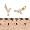 SHEGRACE Brass Micro Pave Clear Cubic Zirconia Pendants XGRQ29617-394G-Y-3