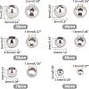 330Pcs 6 Style 202 Stainless Steel Beads STAS-UN0027-07-4