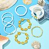 10Pcs 10 Styles Handmade Polymer Clay & Glass Seed Beaded Stretch Bracelet Sets BJEW-SW001581-8