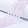 Electroplate Glass Beads Strands X-EGLA-A034-J8mm-B04-1