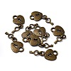 Tibetan Style Padlock and Key Alloy Pendants LS-TIBEP-A11221-AB-NR-3