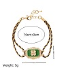 Brass Pave Cubic Zirconia Link Bracelets FS-WG0CA3D-01-1