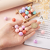 100Pcs 10 Colors Food Grade Eco-Friendly Silicone Focal Beads SIL-TA0001-28-7