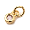 Brass Pave Cubic Zirconia Charms KK-A266-45G-3