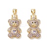 Brass Micro Pave Cubic Zirconia Pendants KK-M240-09-2