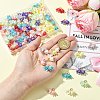 80Pcs 8 Colors Flower ABS Plastic Pearl Pendants PALLOY-CJ00075-5