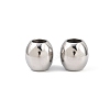 Tarnish Resistant 304 Stainless Steel European Beads STAS-E034-4-3