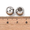 Tarnish Resistant Rondelle 201 Stainless Steel European Beads STAS-N020-03-10mm-4