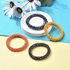 AB Color Plated Faceted Opaque Glass Beads Stretch Bracelets BJEW-S144-003D-1