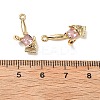 Brass Micro Pave Cubic Zirconia Pendants KK-A259-32G-3