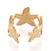 Ion Plating(IP) 304 Stainless Steel Cuff Open Rings for Women RJEW-N052-14G-3