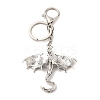 Dragon Alloy Rhinestone Pendant Keychains LS-KEYC-G065-01D-3