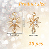 20Pcs Brass Pave Clear Cubic Zirconia Connector Charms KK-GO0001-67-2