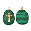 Natural Malachite Pendants FIND-PW0015-01A-07-1