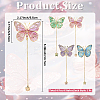 4Pcs 4 Colors Brass Bookmarks AJEW-CP0006-64-2