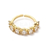 Cubic Zirconia Open Cuff Ring RJEW-C055-01G-01-2