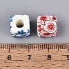 Printed Handmade Porcelain European Beads PORC-Q007-11-4
