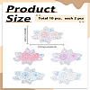 10Pcs 5 Colors Flower Shape Polyester Lace Embroidery Sewing Ornament Accessories DIY-LP0004-33-2
