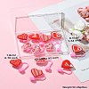 12Pcs 6 Styles Valentine's Day Theme PVC & Silicone Dustproof Straw Cap AJEW-CJ0001-26-10