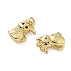 Brass Micro Pave Cubic Zirconia Pendants KK-P325-13B-G-2