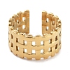 304 Stainless Steel Net Open Cuff Rings RJEW-K273-02G-2
