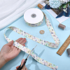 1Roll Single Face Printed Polyester Satin Ribbon SRIB-CY0001-47A-3