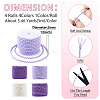4 Rolls 4 Colors Round Polyester Cord OCOR-TA0003-88C-4