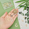 24Pcs 6 Style 201 Stainless Steel Charms STAS-DC0008-61-3