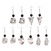 Natural Lava Rock Dangle Earrings for Women EJEW-JE05146-1