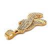 304 Stainless Steel Rhinestone Pendants STAS-V008-35G-3