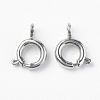 Tarnish Resistant 304 Stainless Steel Smooth Surface Spring Ring Clasps STAS-E143-03C-P-1