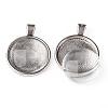 25mm Transparent Clear Domed Glass Cabochon Cover for Alloy Photo Pendant Making TIBEP-X0009-RS-2