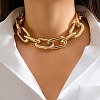 Chunky CCB Plastic Curb/Cable Chain Necklaces for Women NJEW-K261-01A-G-1-1