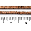 Electroplated Natural Lava Rock Beads Strands G-A256-B01-02F-4