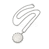 201 Stainless Steel Box Chain Saint Benedict Medal Pendant Necklaces for Women LS-NJEW-M008-01P-2