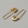 Exquisite Alloy Safety Pin Shape Hoop Earrings for Women EJEW-WH0001-17G-2