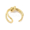 Simple Knotted 304 Stainless Steel Open Cuff Ring for Women Men RJEW-Z038-04G-3