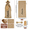 12Pcs Rectangle Jute Cheers Wine Drawstring Storage Bags FIND-WH0427-15A-2