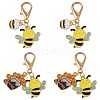 10Pcs 2 Styles Alloy Enamel Pendant Decorations HJEW-FS00090-1