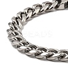 Non-Tarnish 304 Stainless Steel Cuban Link Chain Bracelet NJEW-D050-02D-P-3